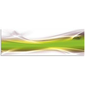 Küchenrückwand ARTLAND Kreatives Element Spritzschutzwände Gr. B/H: 160 cm x 50 cm, grün Küchendekoration Alu Spritzschutz mit Klebeband, einfache Montage
