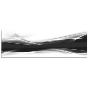 Küchenrückwand ARTLAND Kreatives Element Spritzschutzwände Gr. B/H: 160 cm x 50 cm, schwarz Küchendekoration Alu Spritzschutz mit Klebeband, einfache Montage