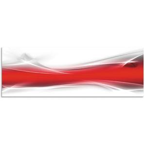 Küchenrückwand ARTLAND Kreatives Element Spritzschutzwände Gr. B/H: 160 cm x 55 cm, rot Küchendekoration Alu Spritzschutz mit Klebeband, einfache Montage