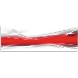 Küchenrückwand ARTLAND Kreatives Element Spritzschutzwände Gr. B/H: 170 cm x 55 cm, rot Küchendekoration Alu Spritzschutz mit Klebeband, einfache Montage