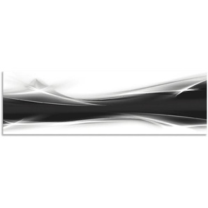 Küchenrückwand ARTLAND Kreatives Element Spritzschutzwände Gr. B/H: 180 cm x 55 cm, schwarz Küchendekoration Alu Spritzschutz mit Klebeband, einfache Montage