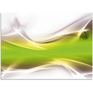 Küchenrückwand ARTLAND Kreatives Element Spritzschutzwände Gr. B/H: 90 cm x 65 cm, grün Küchendekoration Alu Spritzschutz mit Klebeband, einfache Montage