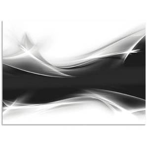 Küchenrückwand ARTLAND Kreatives Element Spritzschutzwände Gr. B/H: 90 cm x 65 cm, schwarz Küchendekoration Alu Spritzschutz mit Klebeband, einfache Montage