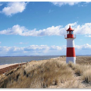 Küchenrückwand ARTLAND Leuchtturm Sylt Spritzschutzwände Gr. B/H: 120 cmx65 cm, blau Küchendekoration Spritzschutzwände Alu Spritzschutz mit Klebeband, einfache Montage