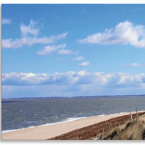 Küchenrückwand ARTLAND Leuchtturm Sylt Spritzschutzwände Gr. B/H: 140 cmx50 cm, blau Küchendekoration Spritzschutzwände Alu Spritzschutz mit Klebeband, einfache Montage