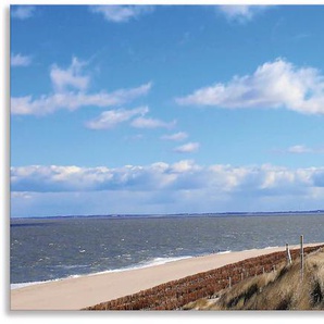 Küchenrückwand ARTLAND Leuchtturm Sylt Spritzschutzwände Gr. B/H: 140 cmx55 cm, blau Küchendekoration Spritzschutzwände Alu Spritzschutz mit Klebeband, einfache Montage