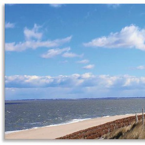 Küchenrückwand ARTLAND Leuchtturm Sylt Spritzschutzwände Gr. B/H: 150 cmx55 cm, blau Küchendekoration Spritzschutzwände Alu Spritzschutz mit Klebeband, einfache Montage