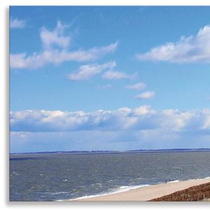 Küchenrückwand ARTLAND Leuchtturm Sylt Spritzschutzwände Gr. B/H: 180 cmx55 cm, blau Küchendekoration Spritzschutzwände Alu Spritzschutz mit Klebeband, einfache Montage