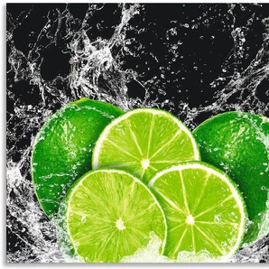 Küchenrückwand ARTLAND Limone mit Spritzwasser Spritzschutzwände Gr. B/H: 100 cm x 50 cm, grün Küchendekoration