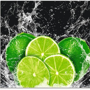 Küchenrückwand ARTLAND Limone mit Spritzwasser Spritzschutzwände Gr. B/H: 100 cm x 65 cm, grün Küchendekoration
