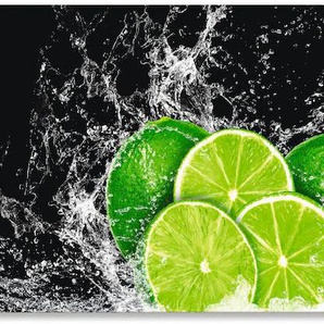 Küchenrückwand ARTLAND Limone mit Spritzwasser Spritzschutzwände Gr. B/H: 140 cm x 50 cm, grün Küchendekoration