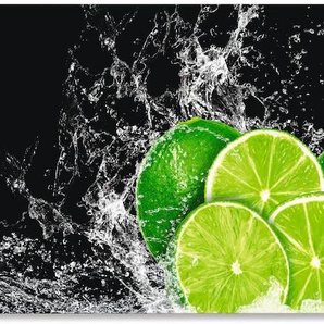 Küchenrückwand ARTLAND Limone mit Spritzwasser Spritzschutzwände Gr. B/H: 160 cm x 65 cm, grün Küchendekoration