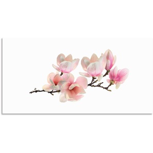 Küchenrückwand ARTLAND Magnolie Spritzschutzwände Gr. B/H: 130 cmx65 cm, pink Küchendekoration Alu Spritzschutz mit Klebeband, einfache Montage