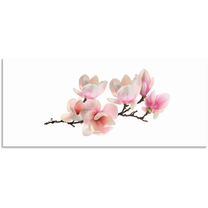 Küchenrückwand ARTLAND Magnolie Spritzschutzwände Gr. B/H: 140 cmx60 cm, pink Küchendekoration Alu Spritzschutz mit Klebeband, einfache Montage