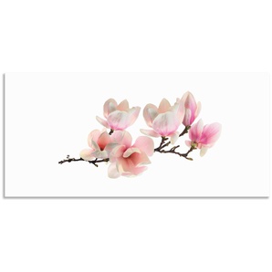 Küchenrückwand ARTLAND Magnolie Spritzschutzwände Gr. B/H: 140 cmx65 cm, pink Küchendekoration Alu Spritzschutz mit Klebeband, einfache Montage