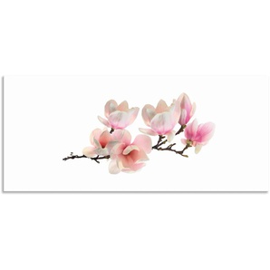 Küchenrückwand ARTLAND Magnolie Spritzschutzwände Gr. B/H: 150 cmx65 cm, pink Küchendekoration Alu Spritzschutz mit Klebeband, einfache Montage