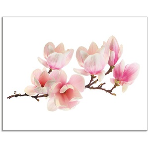 Küchenrückwand ARTLAND Magnolie Spritzschutzwände Gr. B/H: 70 cmx55 cm, pink Küchendekoration Alu Spritzschutz mit Klebeband, einfache Montage