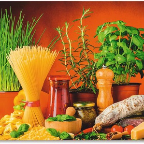 Küchenrückwand ARTLAND Mediterranes und italienisches Essen Spritzschutzwände Gr. B/H: 100 cm x 50 cm, bunt Küchendekoration