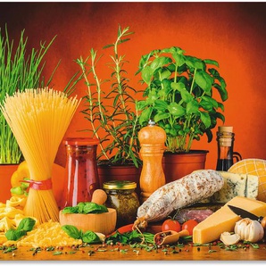 Küchenrückwand ARTLAND Mediterranes und italienisches Essen Spritzschutzwände Gr. B/H: 100 cm x 60 cm, bunt Küchendekoration