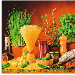 Küchenrückwand ARTLAND Mediterranes und italienisches Essen Spritzschutzwände Gr. B/H: 100 cm x 65 cm, bunt Küchendekoration
