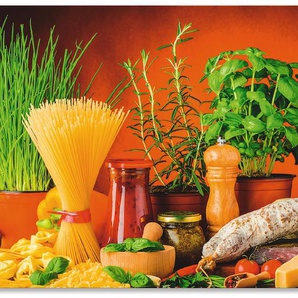 Küchenrückwand ARTLAND Mediterranes und italienisches Essen Spritzschutzwände Gr. B/H: 110 cm x 55 cm, bunt Küchendekoration