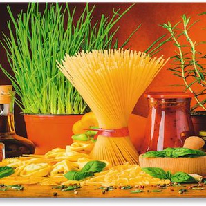 Küchenrückwand ARTLAND Mediterranes und italienisches Essen Spritzschutzwände Gr. B/H: 160 cmx50 cm, bunt Küchendekoration Spritzschutzwände Alu Spritzschutz mit Klebeband, einfache Montage