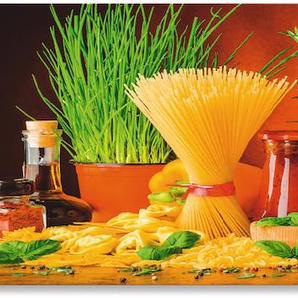 Küchenrückwand ARTLAND Mediterranes und italienisches Essen Spritzschutzwände Gr. B/H: 170 cmx50 cm, bunt Küchendekoration Spritzschutzwände Alu Spritzschutz mit Klebeband, einfache Montage