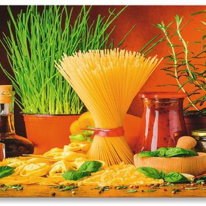 Küchenrückwand ARTLAND Mediterranes und italienisches Essen Spritzschutzwände Gr. B/H: 170 cmx55 cm, bunt Küchendekoration Spritzschutzwände Alu Spritzschutz mit Klebeband, einfache Montage