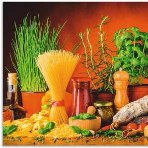 Küchenrückwand ARTLAND Mediterranes und italienisches Essen Spritzschutzwände Gr. B/H: 80 cm x 60 cm, bunt Küchendekoration
