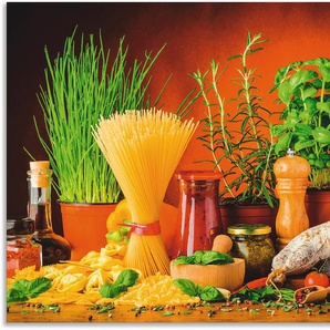 Küchenrückwand ARTLAND Mediterranes und italienisches Essen Spritzschutzwände Gr. B/H: 90 cm x 55 cm, bunt Küchendekoration