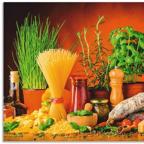 Küchenrückwand ARTLAND Mediterranes und italienisches Essen Spritzschutzwände Gr. B/H: 90 cm x 60 cm, bunt Küchendekoration