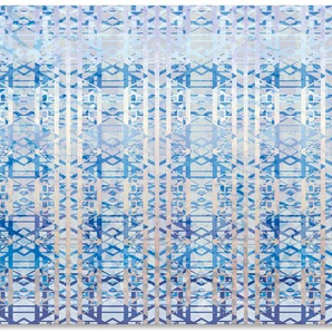 Küchenrückwand ARTLAND Muster Spritzschutzwände Gr. B/H: 110 cmx65 cm, blau Küchendekoration Spritzschutzwände Alu Spritzschutz mit Klebeband, einfache Montage