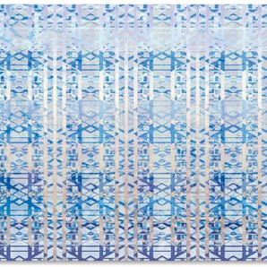 Küchenrückwand ARTLAND Muster Spritzschutzwände Gr. B/H: 110 cmx65 cm, blau Küchendekoration Spritzschutzwände Alu Spritzschutz mit Klebeband, einfache Montage