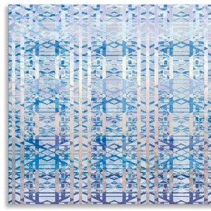 Küchenrückwand ARTLAND Muster Spritzschutzwände Gr. B/H: 140 cmx55 cm, blau Küchendekoration Spritzschutzwände Alu Spritzschutz mit Klebeband, einfache Montage