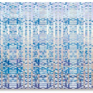 Küchenrückwand ARTLAND Muster Spritzschutzwände Gr. B/H: 150 cmx50 cm, blau Küchendekoration Spritzschutzwände Alu Spritzschutz mit Klebeband, einfache Montage
