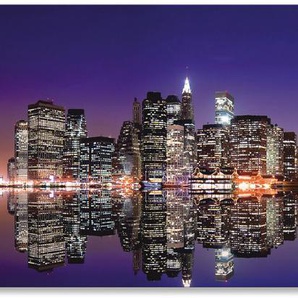Küchenrückwand ARTLAND New York Skyline Spritzschutzwände Gr. B/H: 170 cmx60 cm, lila Küchendekoration Spritzschutzwände Alu Spritzschutz mit Klebeband, einfache Montage
