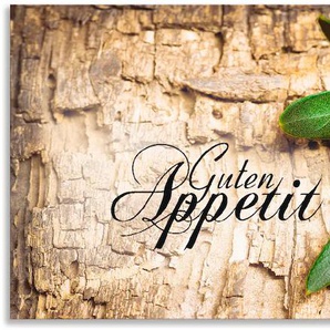 Küchenrückwand ARTLAND Oliven Guten Appetit Spritzschutzwände Gr. B/H: 140 cmx55 cm, braun Küchendekoration Spritzschutzwände Alu Spritzschutz mit Klebeband, einfache Montage
