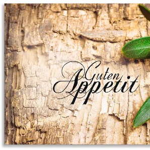 Küchenrückwand ARTLAND Oliven Guten Appetit Spritzschutzwände Gr. B/H: 150 cmx60 cm, braun Küchendekoration Spritzschutzwände Alu Spritzschutz mit Klebeband, einfache Montage