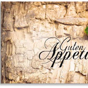 Küchenrückwand ARTLAND Oliven Guten Appetit Spritzschutzwände Gr. B/H: 160 cm x 50 cm, braun Küchendekoration