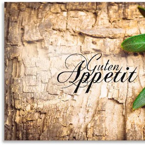 Küchenrückwand ARTLAND Oliven Guten Appetit Spritzschutzwände Gr. B/H: 160 cm x 65 cm, braun Küchendekoration