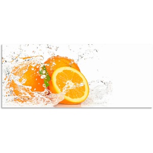 Küchenrückwand ARTLAND Orange mit Spritzwasser Spritzschutzwände Gr. B/H: 120 cmx50 cm, orange Küchendekoration Alu Spritzschutz mit Klebeband, einfache Montage