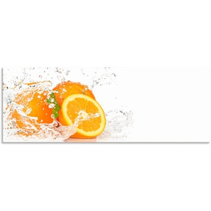 Küchenrückwand ARTLAND Orange mit Spritzwasser Spritzschutzwände Gr. B/H: 140 cm x 50 cm, orange Küchendekoration