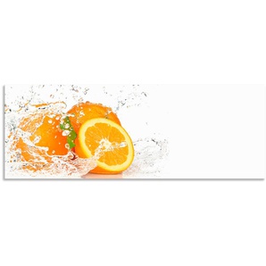Küchenrückwand ARTLAND Orange mit Spritzwasser Spritzschutzwände Gr. B/H: 140 cmx50 cm, orange Küchendekoration Alu Spritzschutz mit Klebeband, einfache Montage