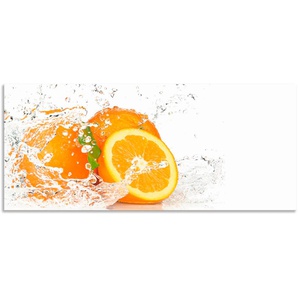 Küchenrückwand ARTLAND Orange mit Spritzwasser Spritzschutzwände Gr. B/H: 140 cmx60 cm, orange Küchendekoration Spritzschutzwände Alu Spritzschutz mit Klebeband, einfache Montage
