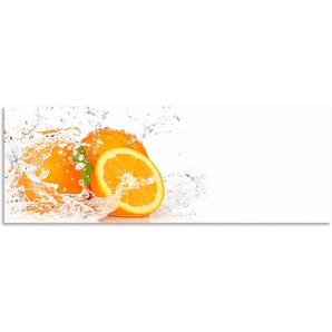 Küchenrückwand ARTLAND Orange mit Spritzwasser Spritzschutzwände Gr. B/H: 170 cmx60 cm, orange Küchendekoration Spritzschutzwände Alu Spritzschutz mit Klebeband, einfache Montage