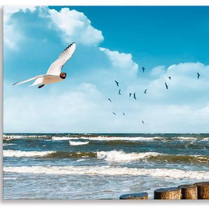 Küchenrückwand ARTLAND Ostsee Spritzschutzwände Gr. B/H: 150 cmx50 cm, blau Küchendekoration Spritzschutzwände Alu Spritzschutz mit Klebeband, einfache Montage