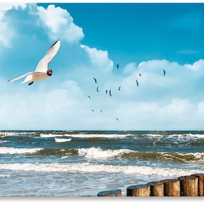 Küchenrückwand ARTLAND Ostsee Spritzschutzwände Gr. B/H: 150 cmx60 cm, blau Küchendekoration Spritzschutzwände Alu Spritzschutz mit Klebeband, einfache Montage