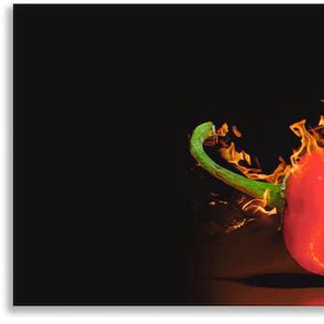 Küchenrückwand ARTLAND Roter scharfer Chilipfeffer Spritzschutzwände Gr. B/H: 170 cmx50 cm, rot Küchendekoration Spritzschutzwände Alu Spritzschutz mit Klebeband, einfache Montage