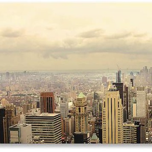 Küchenrückwand ARTLAND Skyline Manhattan - New York Spritzschutzwände Gr. B/H: 170 cmx50 cm, beige (natur) Küchendekoration Spritzschutzwände Alu Spritzschutz mit Klebeband, einfache Montage