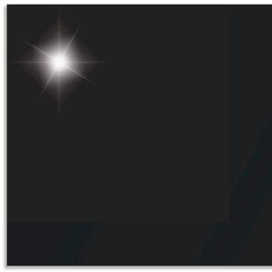 Küchenrückwand ARTLAND Uni schwarz glänzend Spritzschutzwände Gr. B/H: 100 cm x 60 cm, schwarz Küchendekoration Alu Spritzschutz mit Klebeband, einfache Montage